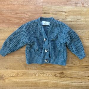 H&M Green Knit Cardigan (2T)